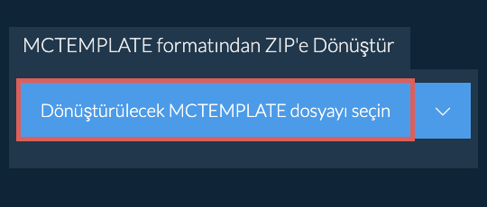 MCTEMPLATE formatından ZIP'e Dönüştür
