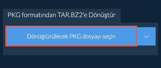 PKG formatından TAR.BZ2'e Dönüştür