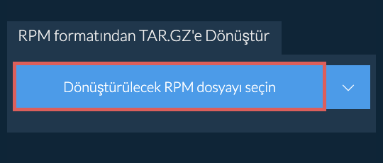 RPM formatından TAR.GZ'e Dönüştür