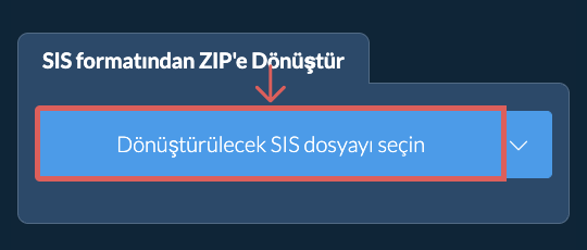 SIS formatından ZIP'e Dönüştür