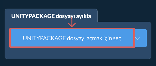 UNITYPACKAGE dosyayı ayıkla