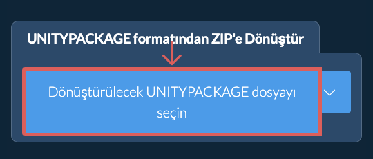 UNITYPACKAGE formatından ZIP'e Dönüştür