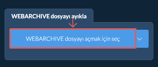 WEBARCHIVE dosyayı ayıkla