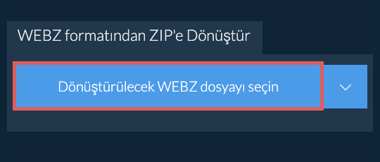 WEBZ formatından ZIP'e Dönüştür