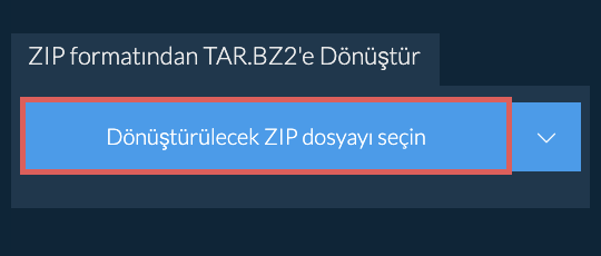 ZIP formatından TAR.BZ2'e Dönüştür
