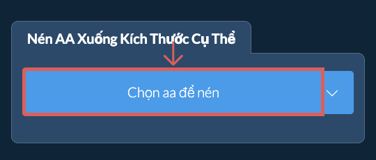 Nén aa Dưới kích thước cụ thể