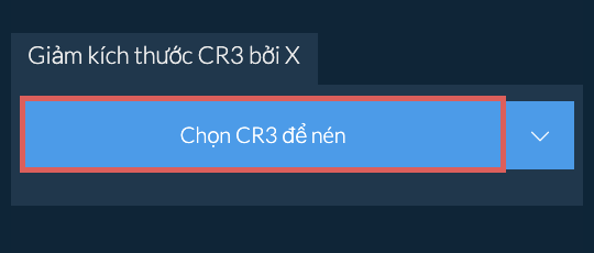 Giảm kích thước CR3 bởi X