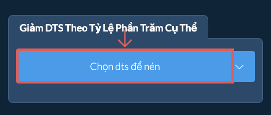 Giảm Kích Thước dts Bởi tỷ lệ phần trăm cụ thể
