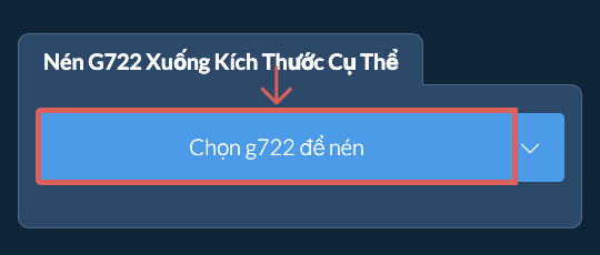 Nén g722 Dưới kích thước cụ thể