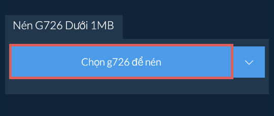 Nén g726 Dưới 1MB