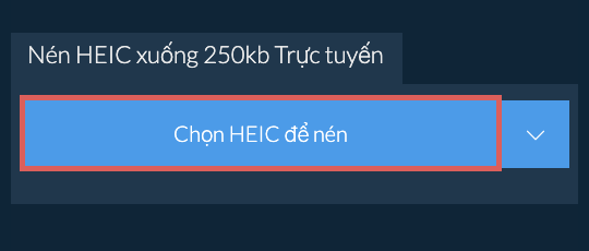 Nén HEIC xuống 250kb Trực tuyến