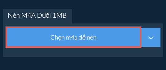 Nén m4a Dưới 1MB
