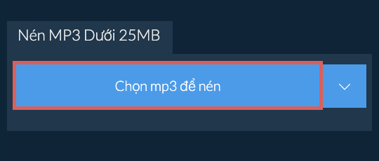 Nén mp3 Dưới 25MB