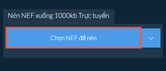 Nén NEF xuống 1000kb Trực tuyến