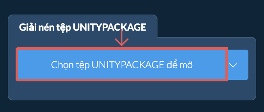 Giải nén tệp UNITYPACKAGE