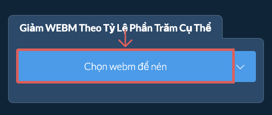 Giảm Kích Thước webm Bởi tỷ lệ phần trăm cụ thể