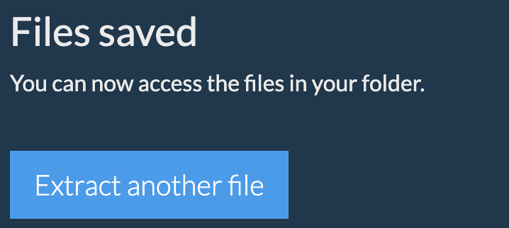 Saving files. Please wait...