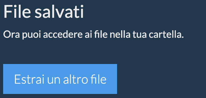 Sto salvando i file, attendi!