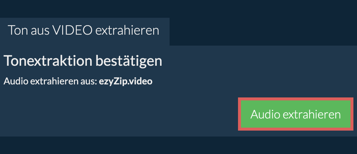 Audio extrahieren