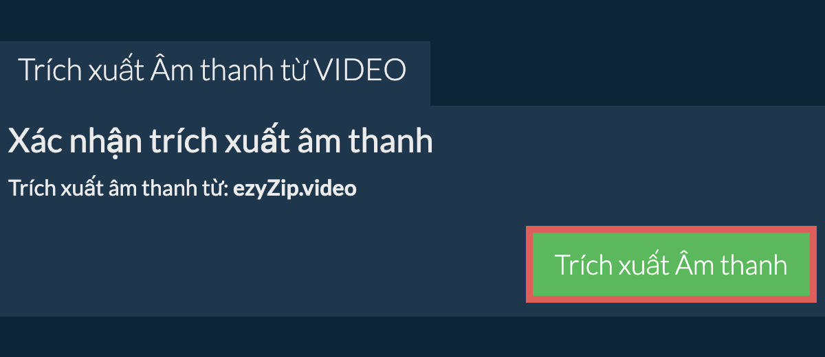 Trích xuất Âm thanh