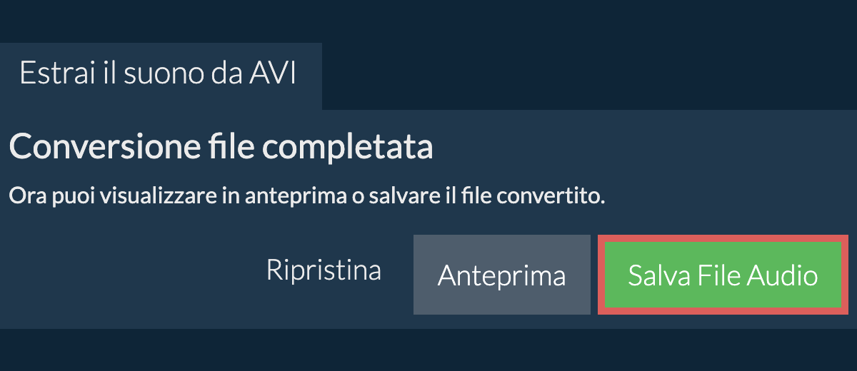 Salva File Audio