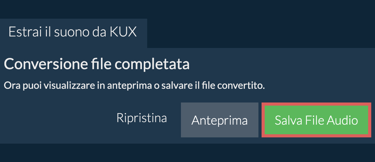 Salva File Audio