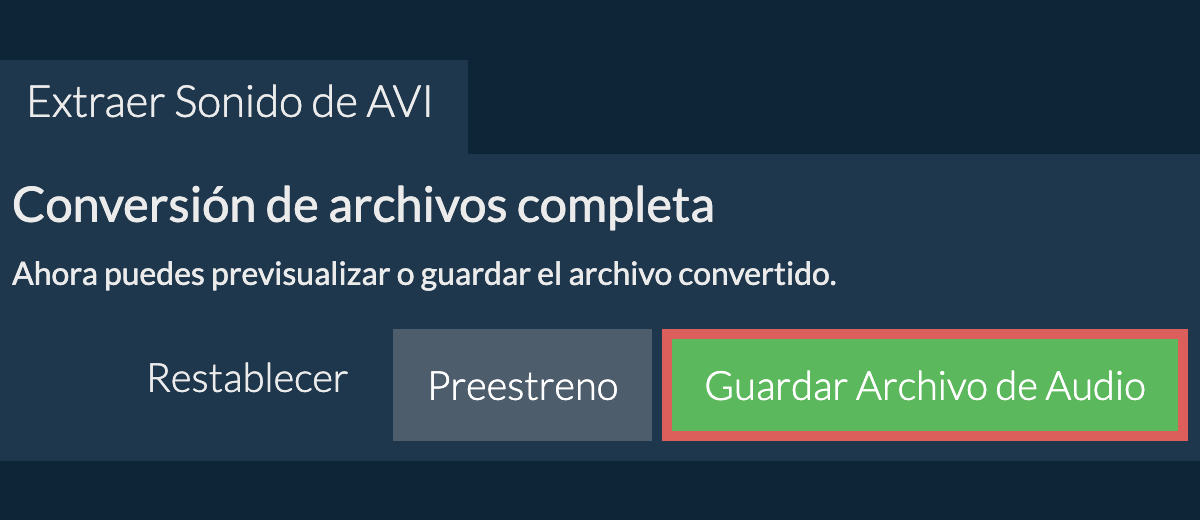 Guardar Archivo de Audio