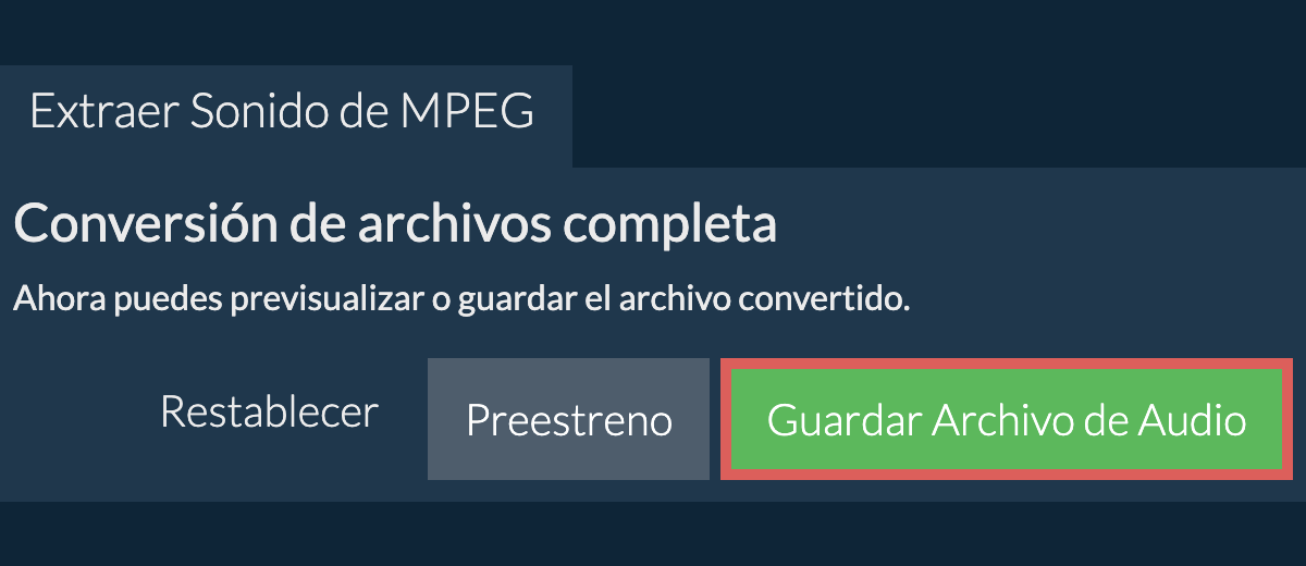 Guardar Archivo de Audio