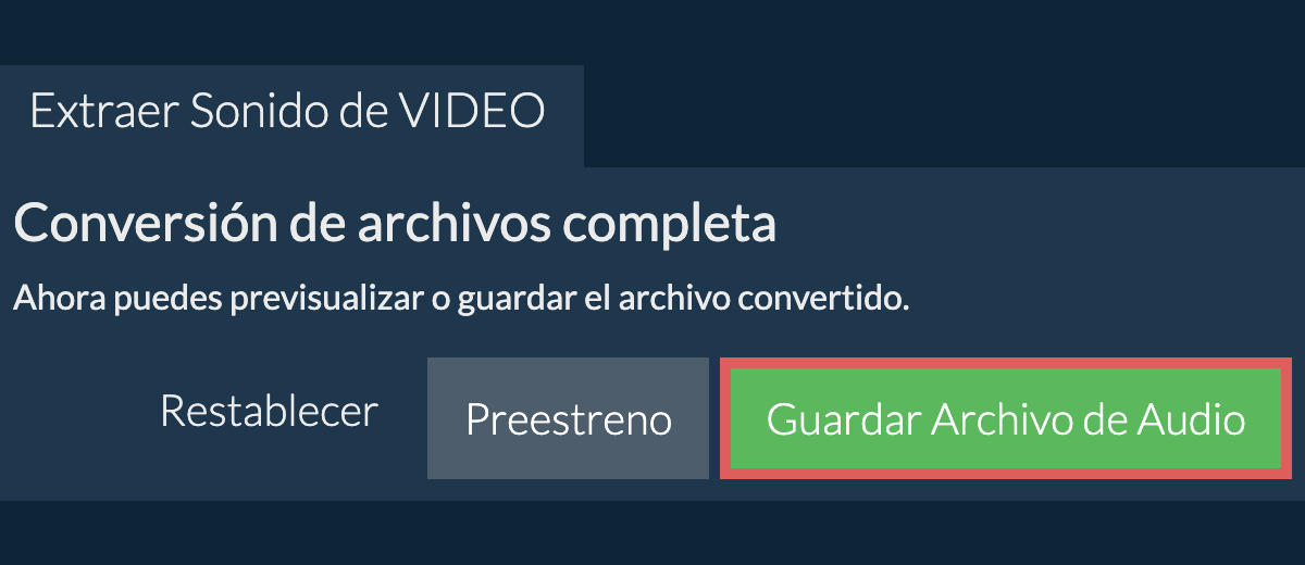 Guardar Archivo de Audio