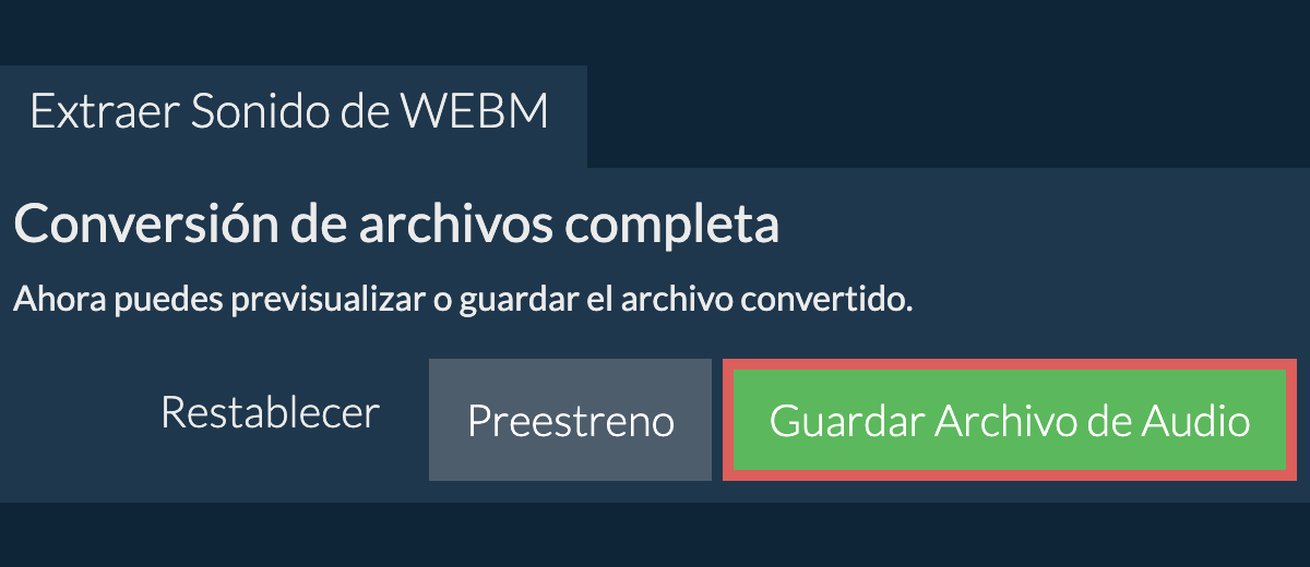 Guardar Archivo de Audio