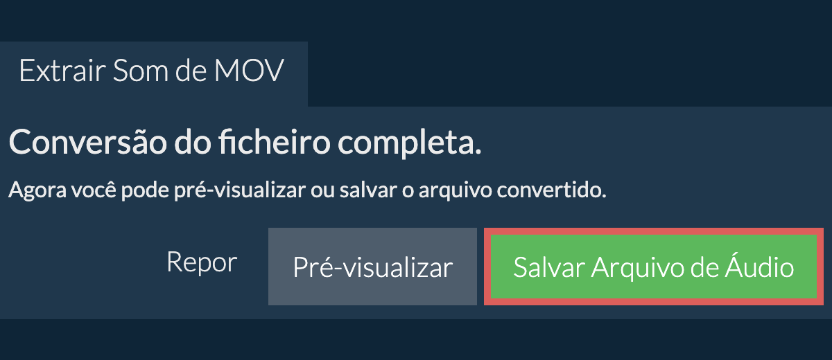 Salvar Arquivo de Áudio