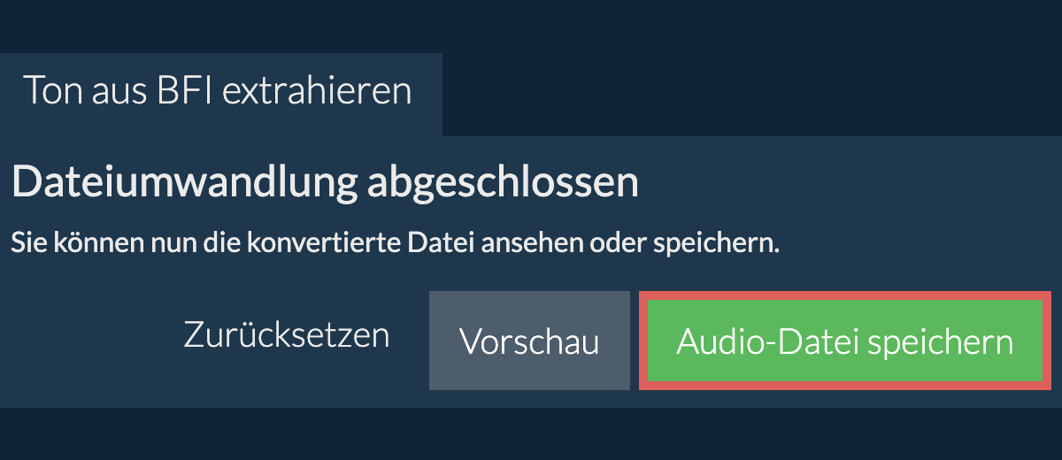 Audio-Datei speichern