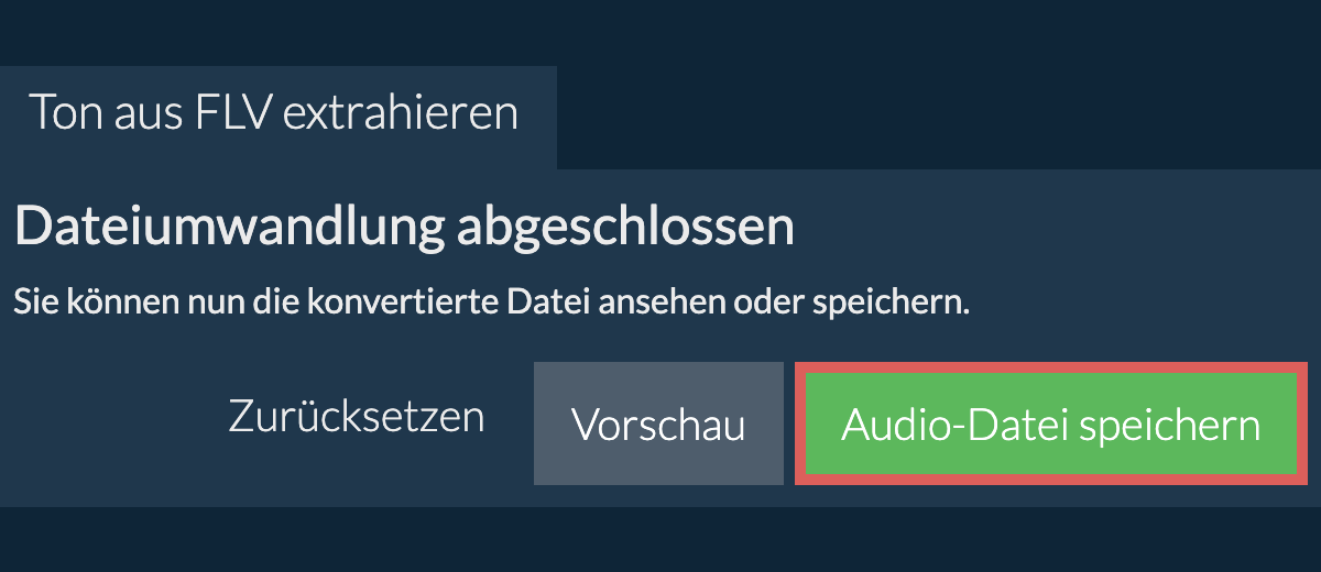 Audio-Datei speichern