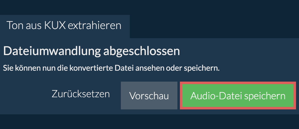 Audio-Datei speichern