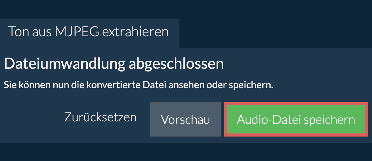 Audio-Datei speichern