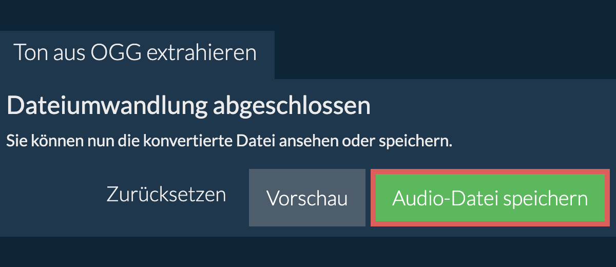 Audio-Datei speichern