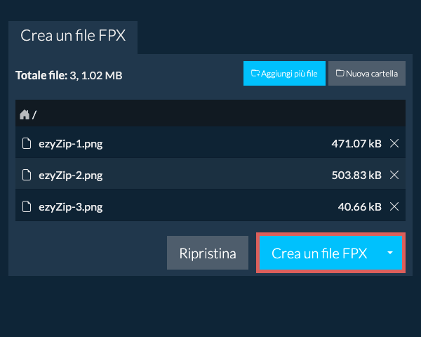 2. Crea un file FPX