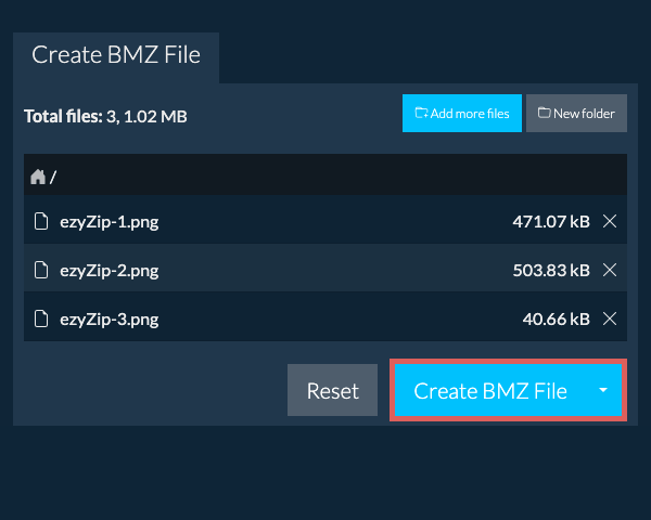 2. Create BMZ File