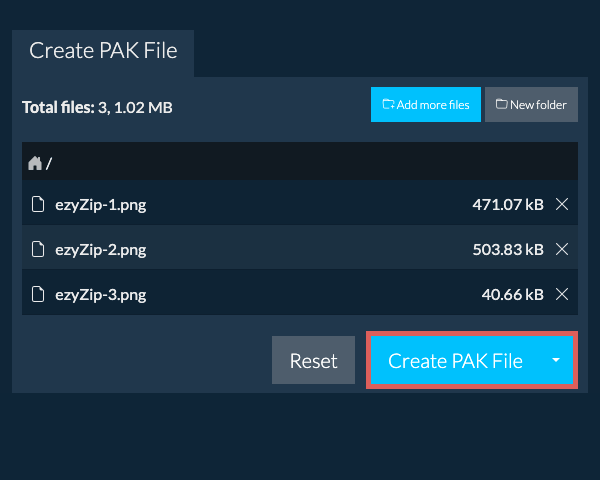2. Create PAK File