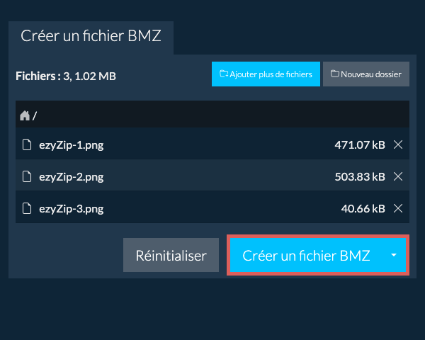 2. Créer un fichier BMZ