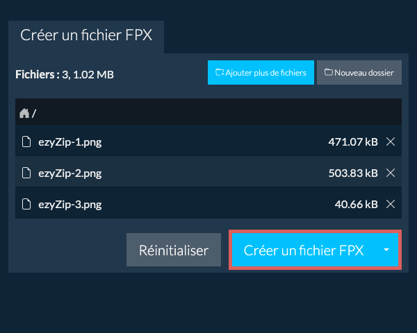 2. Créer un fichier FPX
