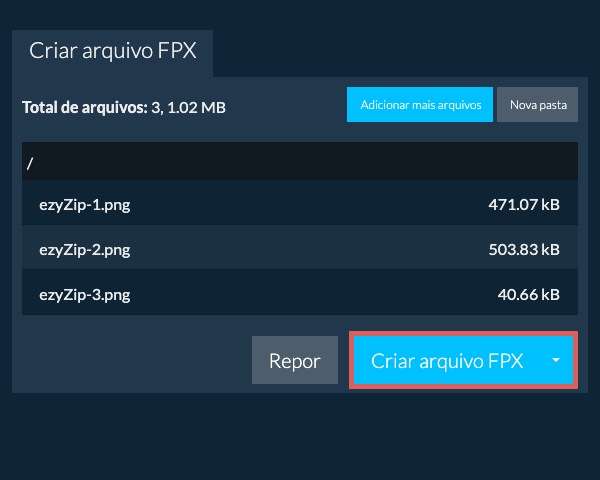2. Criar arquivo FPX