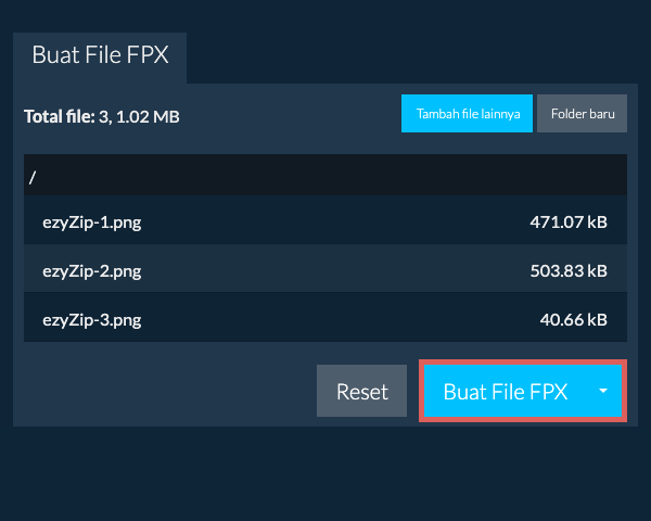 2. Buat File FPX