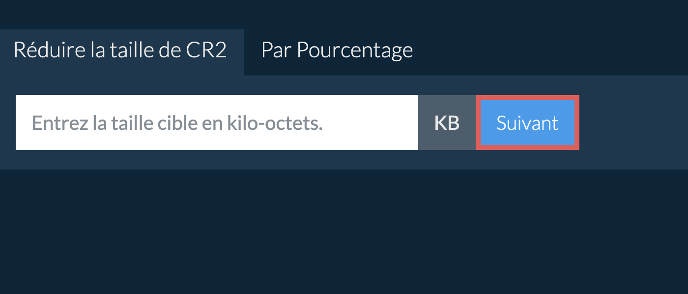 Réduire cr2 en dessous dune taille spécifique