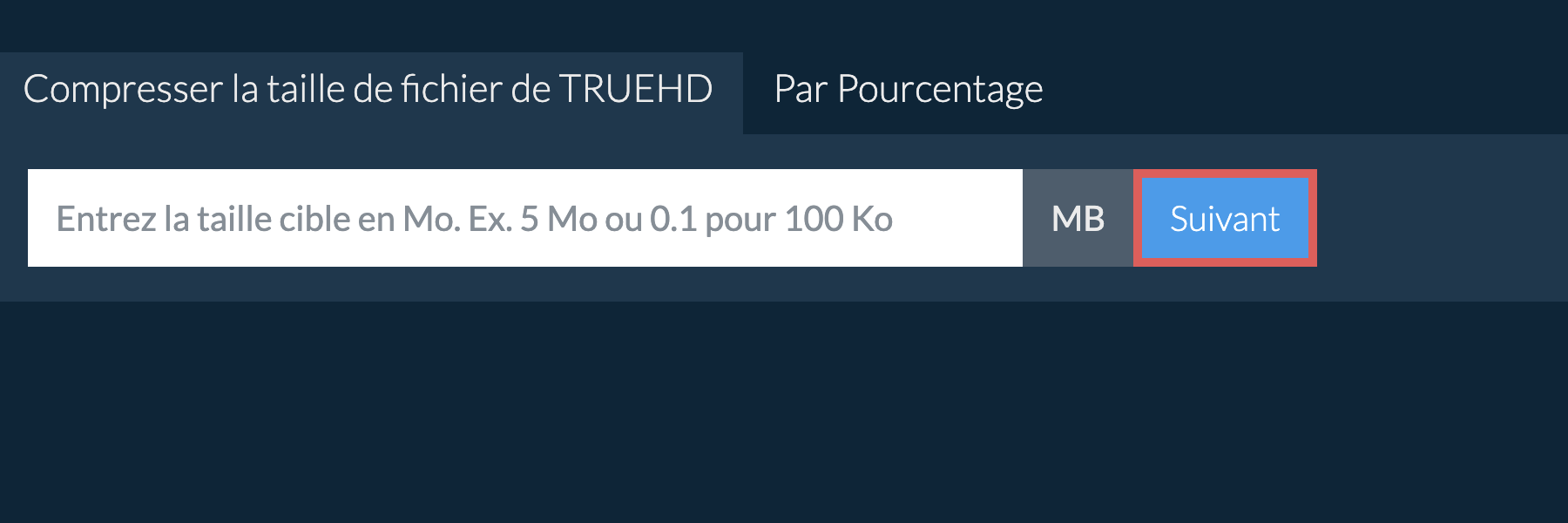 Réduire truehd en dessous dune taille spécifique