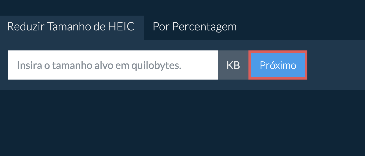 Reduzir heic Abaixo de um Tamanho Específico