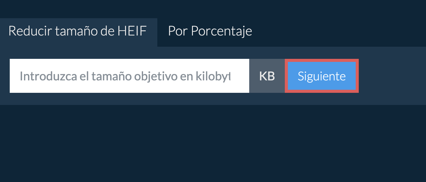 Reducir heif por debajo de un tamaño específico