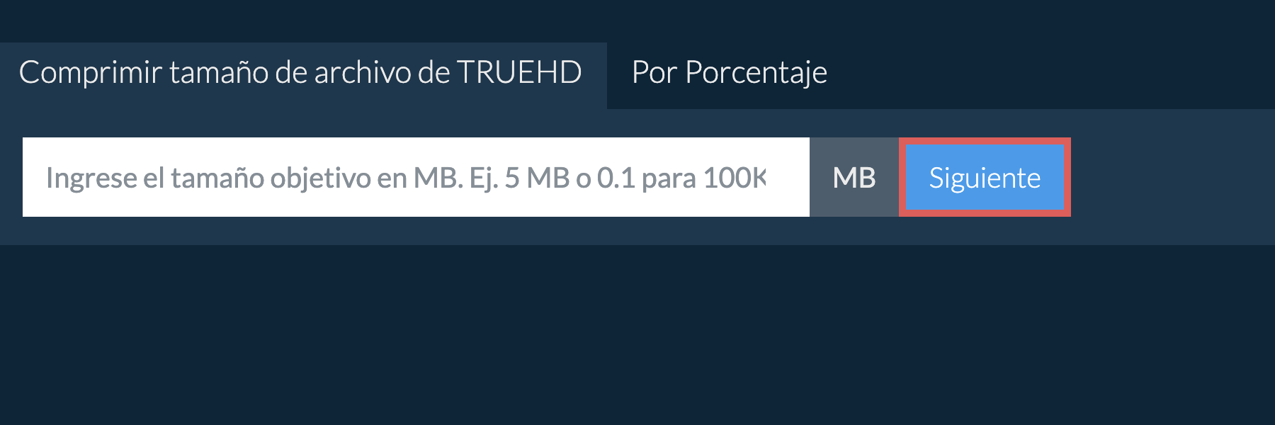 Reducir truehd por debajo de un tamaño específico