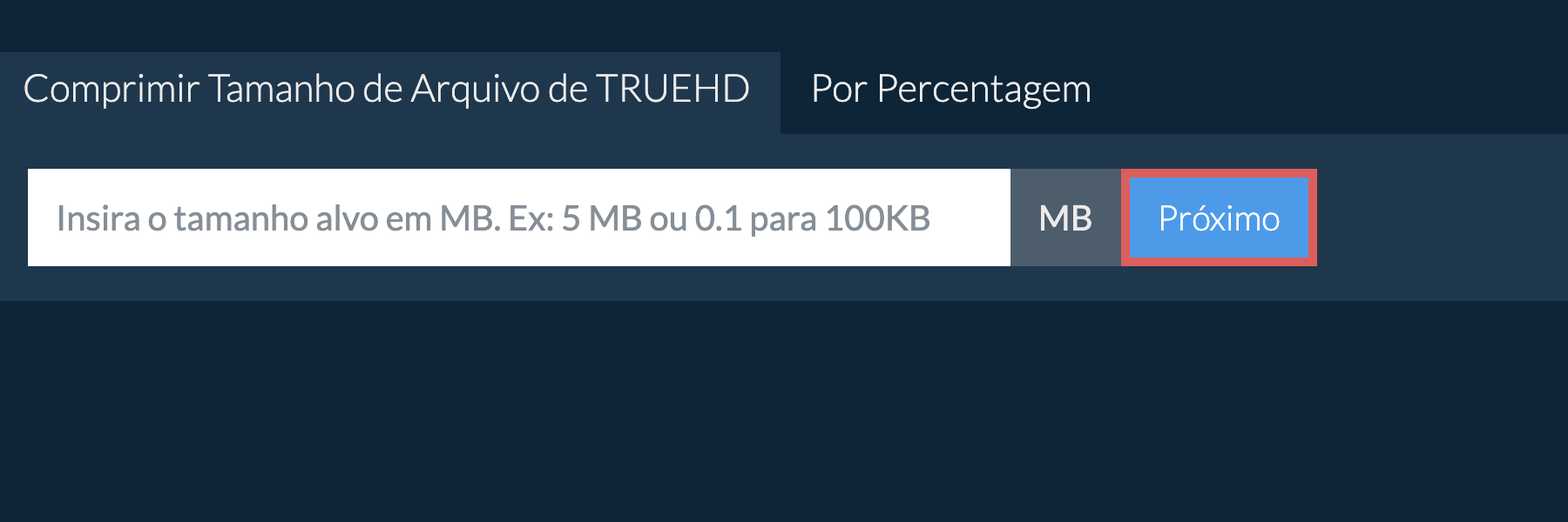 Reduzir truehd Abaixo de um Tamanho Específico