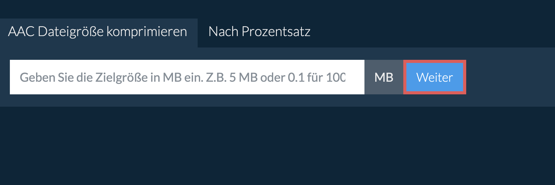 aac unter eine bestimmte Größe reduzieren